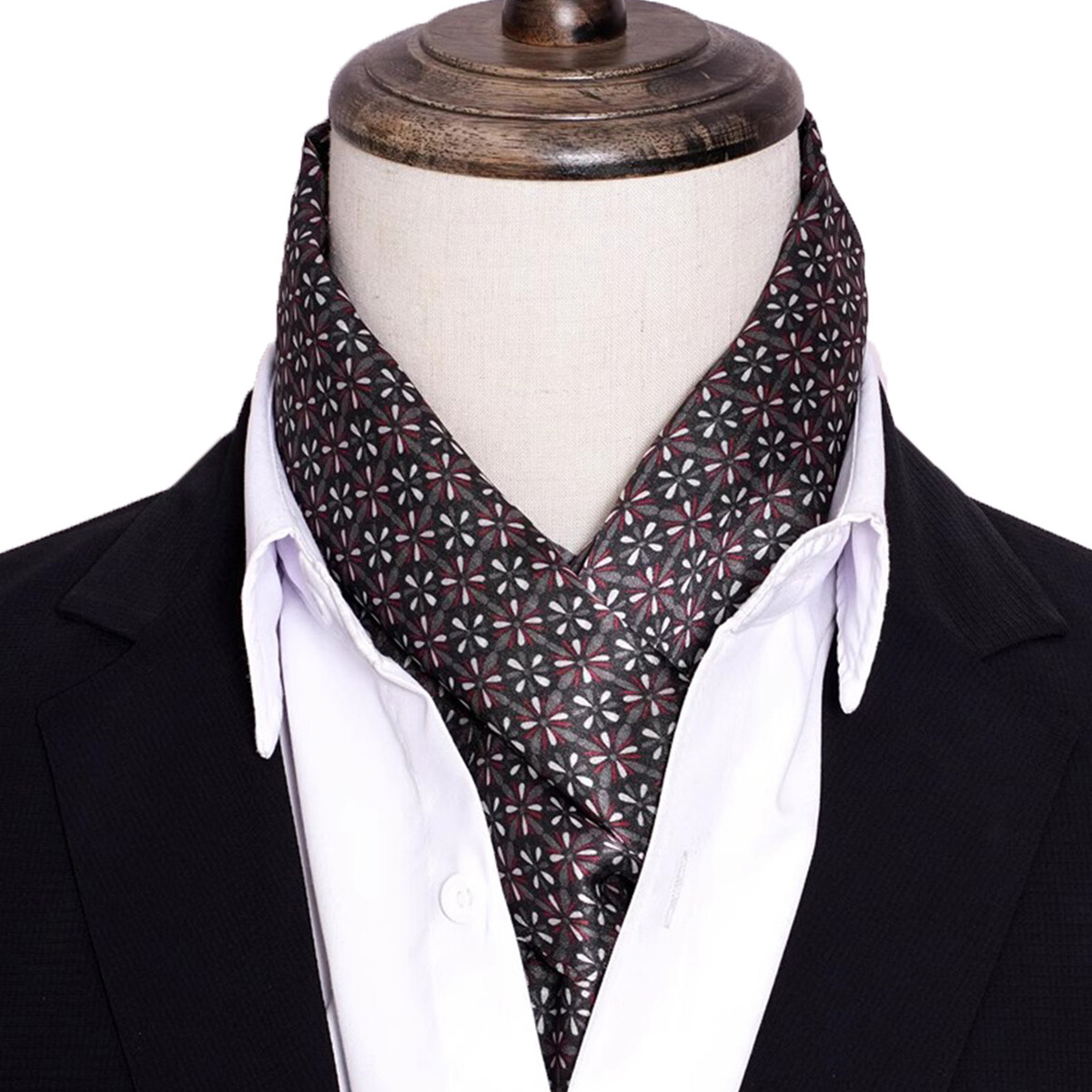 Men Accessories For Neck - Novo lenço de seda listrado masculino