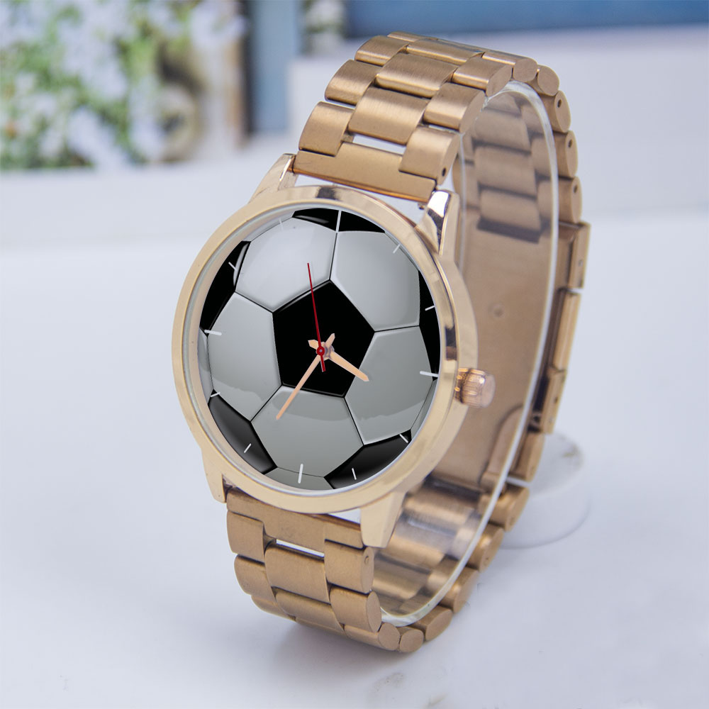 Men Accessories Jewellery - Futebol design fãs prata homem relógio