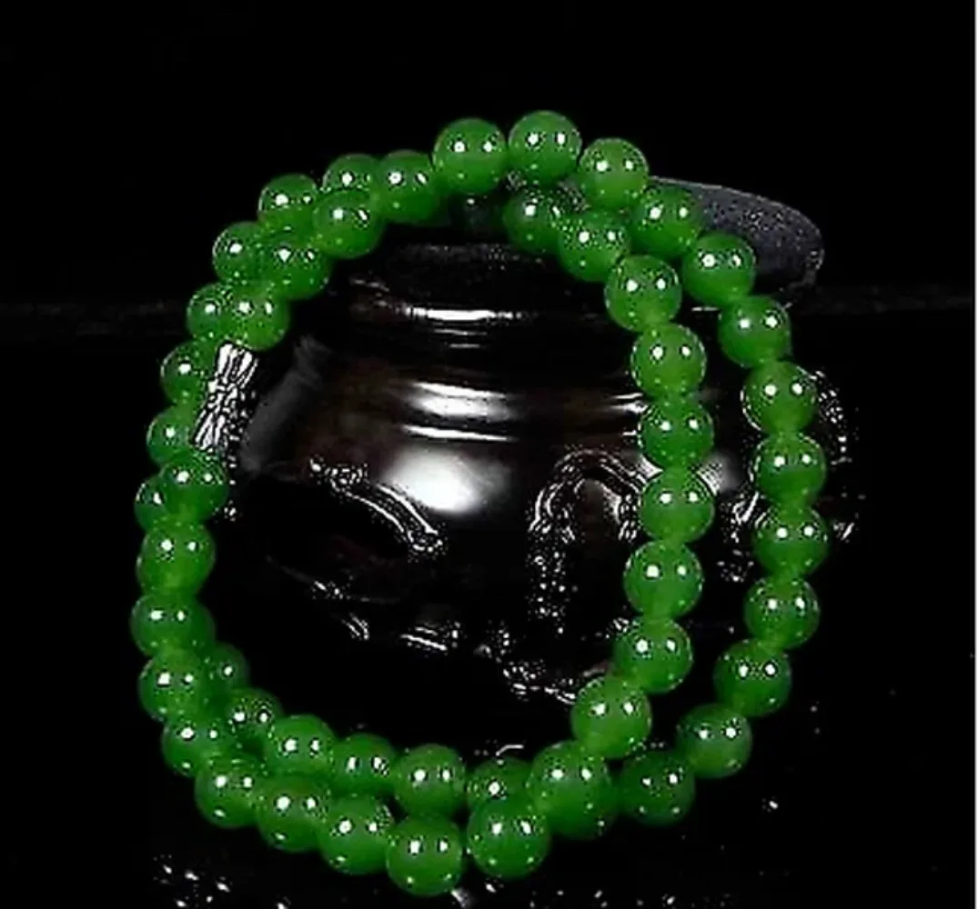 Men Accessories Fashion - Genuíno natural verde contas colar chinês