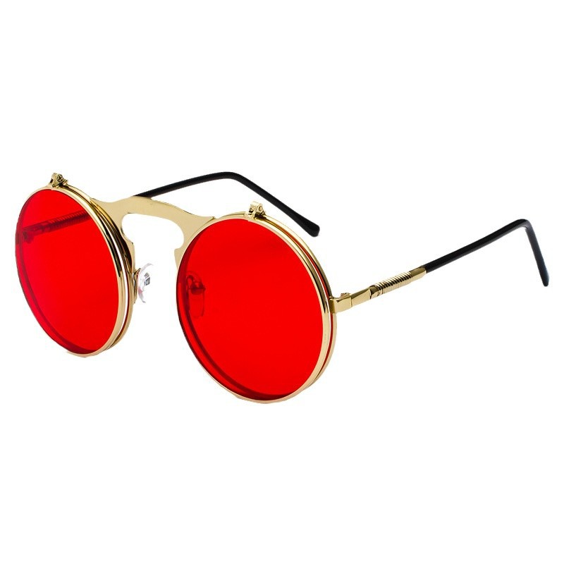 Men'S Accessories Glasses - Óculos de Sol Redondos Retro Steampunk