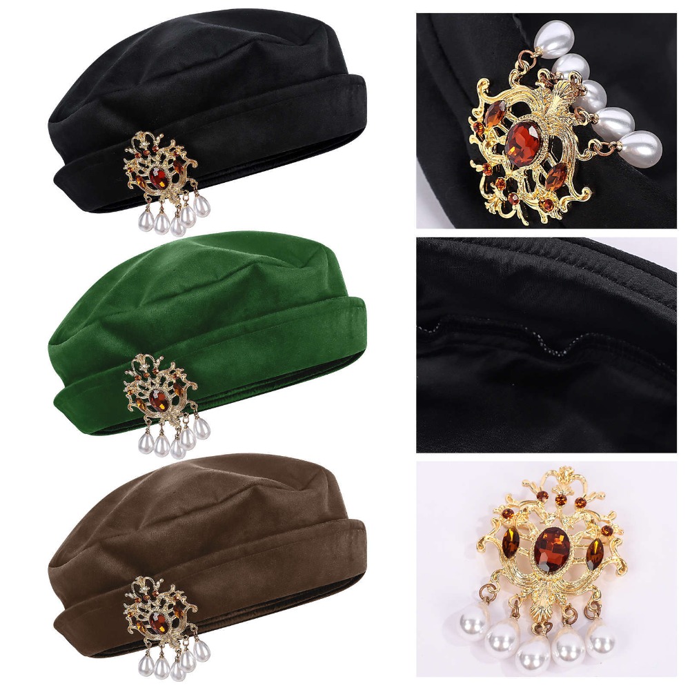 Medieval Men'S Accessories - Chapéu Medieval Tudor para Homens, Boné