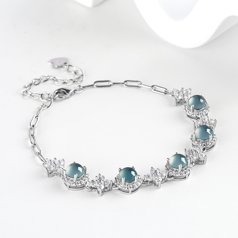 Men Accessories Fashion - Azul myanmar jadeite pulseira natural birmanês