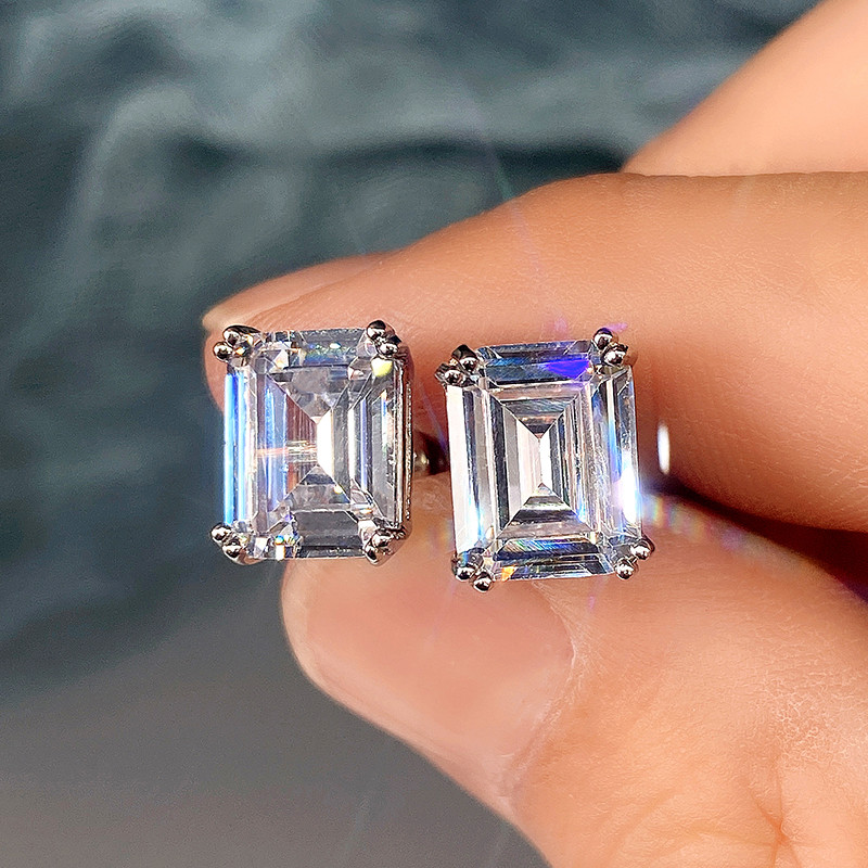 Men'S Accessories Jewelry Sale - Huitan-Brincos de cristal zircônia cúbica quadrada