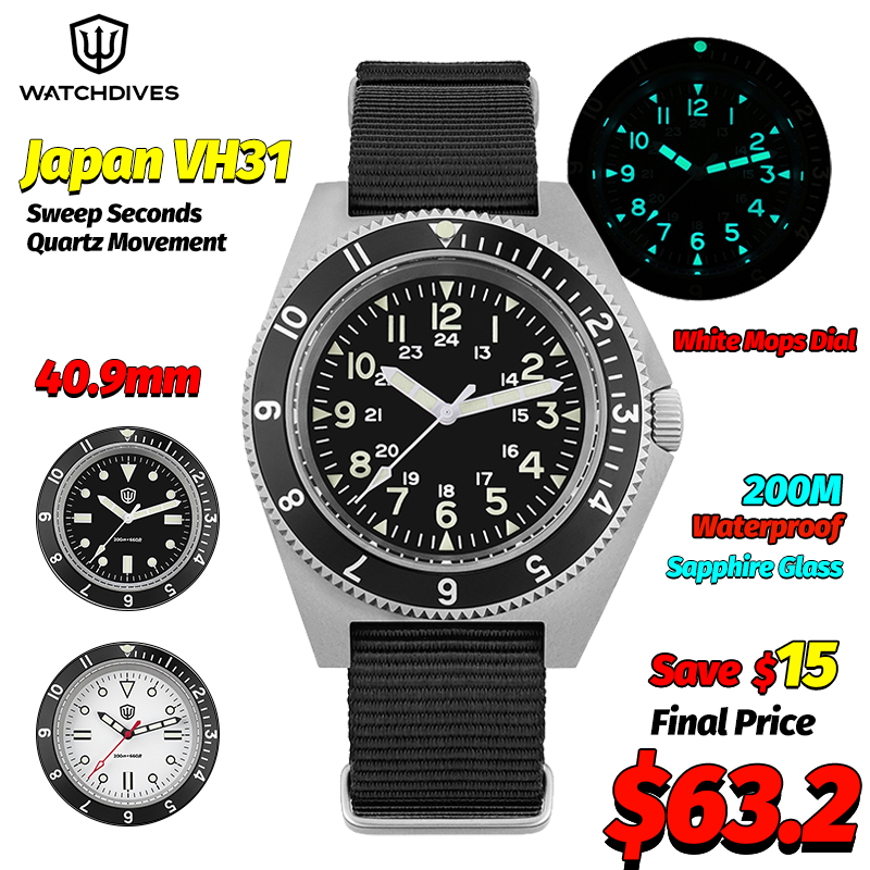 Men Accessories Jewellery - Watchdives wd1972 relógio de quartzo safira