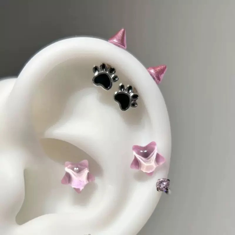 Nova venda 1 par bonito gato p - Men'S Accessories Jewelry Sale avaliação e preço