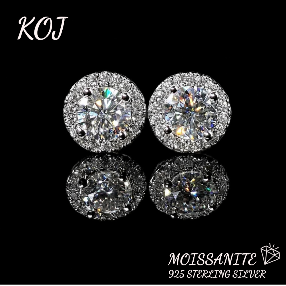 Brinco de Moissanite em Prata  - Men Accessories Low Price avaliação e preço