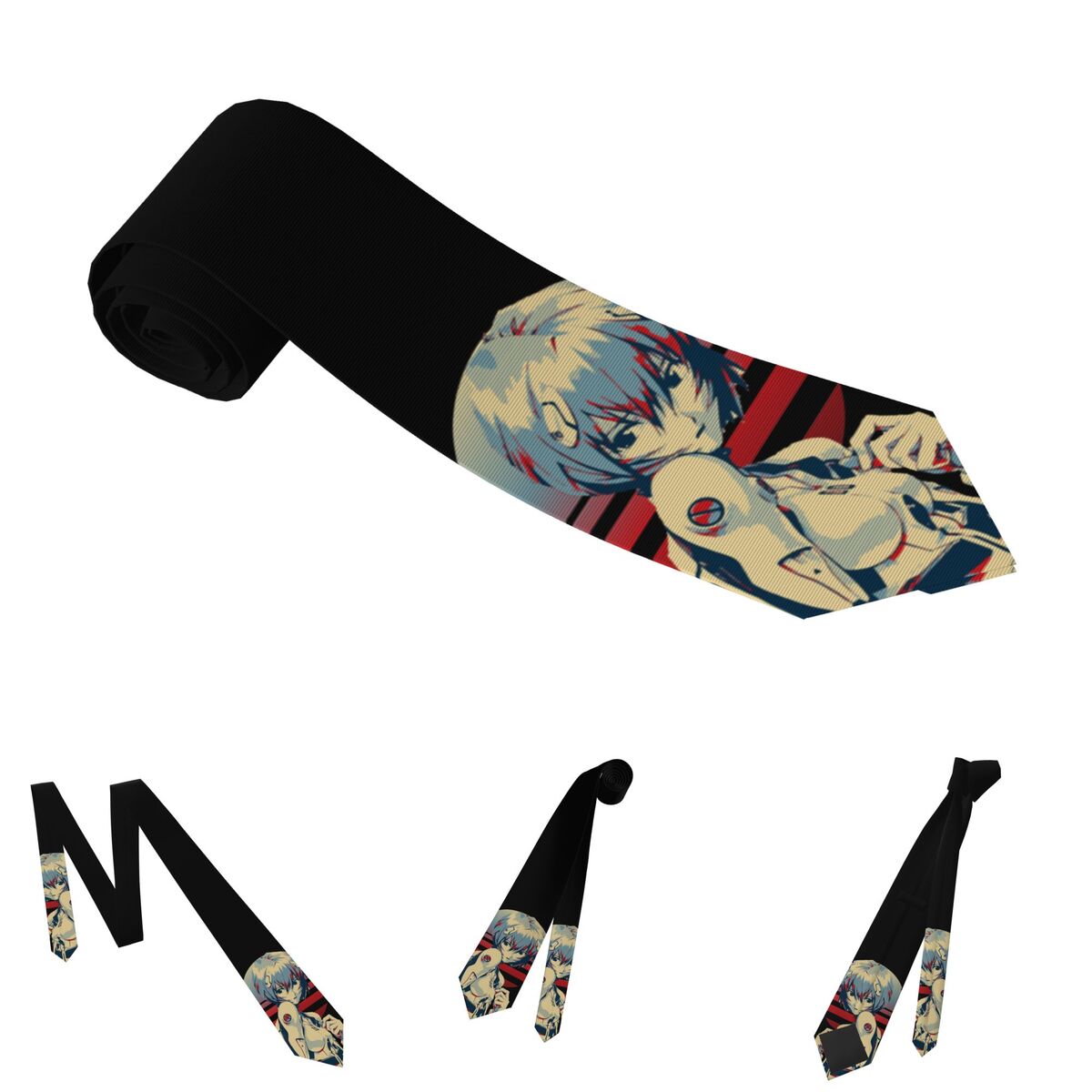 Rei ayanami clássico gravatas  - Men Accessories For Neck avaliação e preço