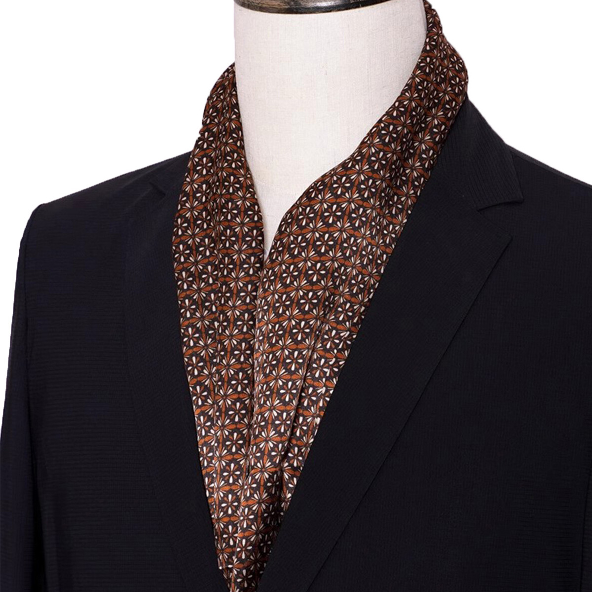 Novo lenço de seda listrado ma - Men Accessories For Neck avaliação e preço