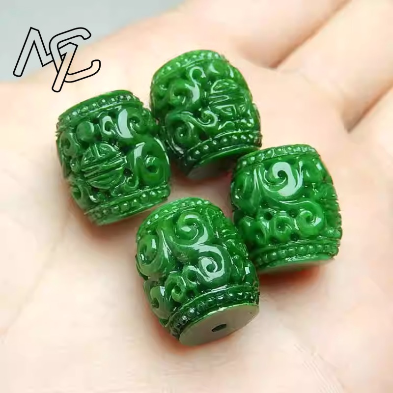 5pc natural verde jade escultu - Men Accessories Jewellery avaliação e preço