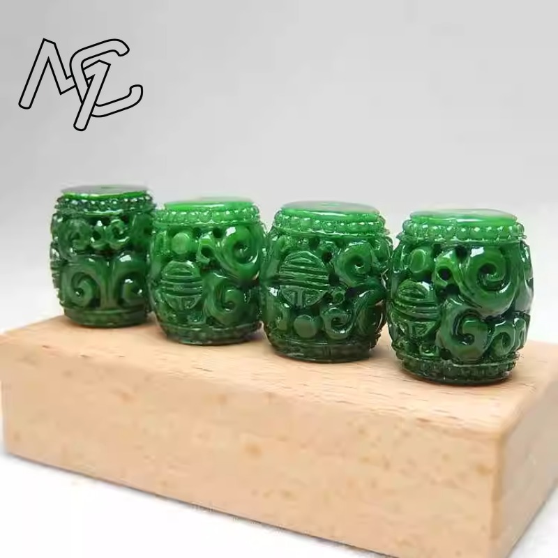 5pc natural verde jade escultu - Men Accessories Jewellery avaliação e preço