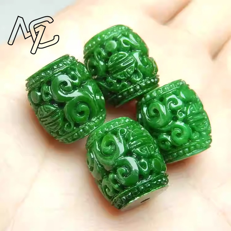 5pc natural verde jade escultu - Men Accessories Jewellery avaliação e preço