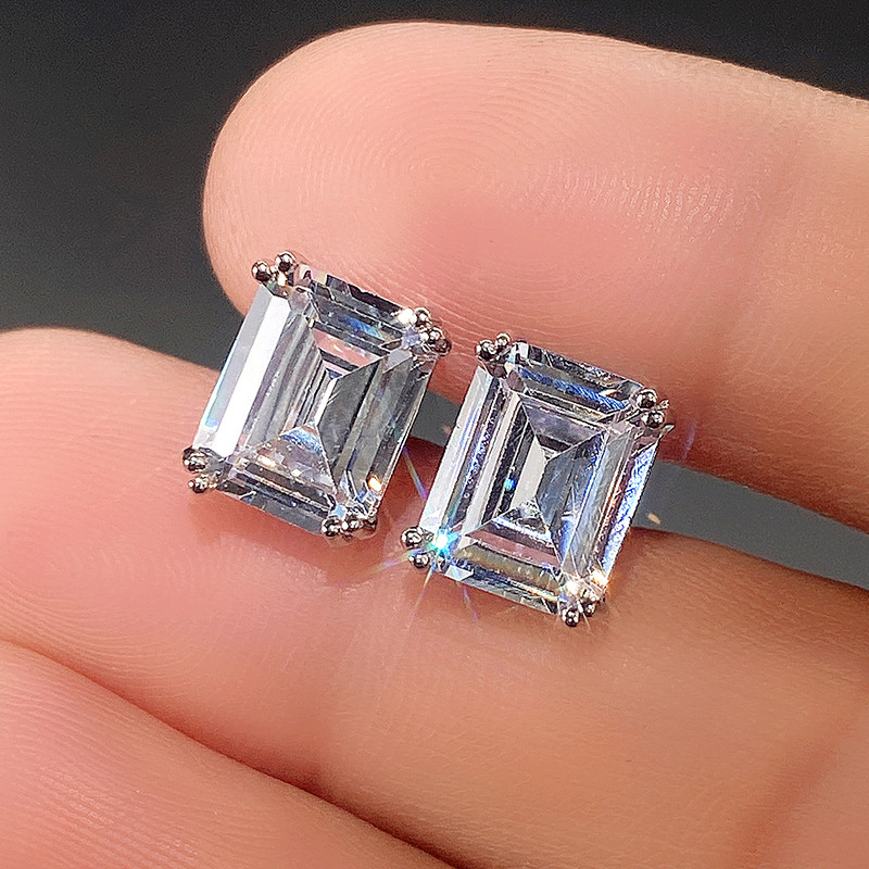 Huitan-Brincos de cristal zirc - Men'S Accessories Jewelry Sale avaliação e preço