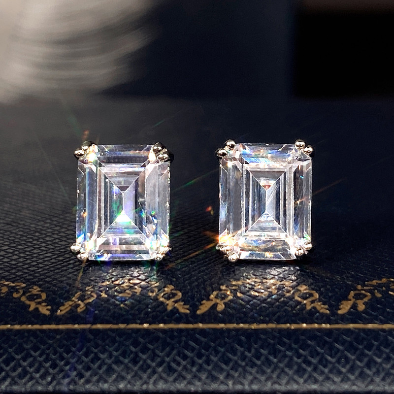 Huitan-Brincos de cristal zirc - Men'S Accessories Jewelry Sale avaliação e preço