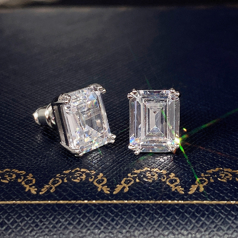 Huitan-Brincos de cristal zirc - Men'S Accessories Jewelry Sale avaliação e preço