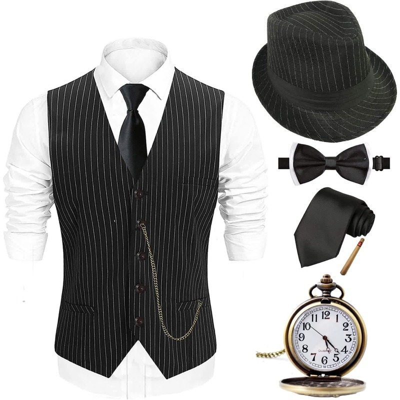 Fantasia Masculina Halloween A - Men'S Accessories In The 1920S avaliação e preço
