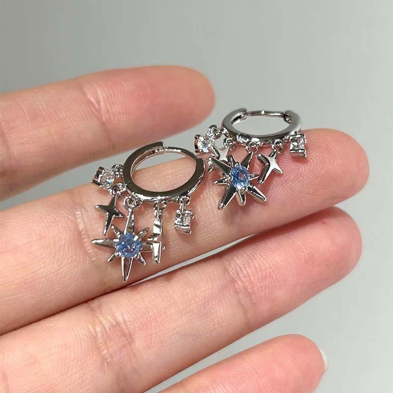 Novo y2k azul zircon estrela b - Men'S Accessories Jewelry Sale avaliação e preço